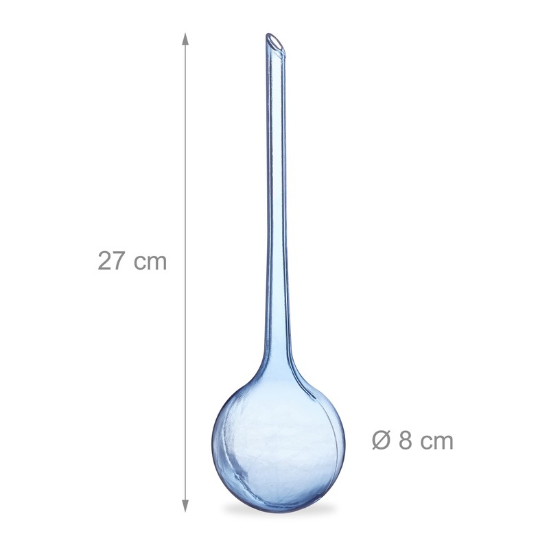 Relaxdays Plant Watering Globes Set, 2-Week Reservoir for Potted Plants,
