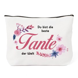Tante Geschenk,Muttertagsgeschenk für Tante Von Nichte zum Muttertag Geburtstag Weihnachten Valentinstag Danke Jahrestag Liebes Personalisiert Frauentag Geburtstags Geschenke für Frauen,Kosmetiktasche