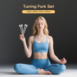 HuuppHip Tuning Forks for Healing,128hz 256hz 512hz 1024hz Set,Frequency Healing Device,Aluminum Alloy Chakra 128hz Healing Instruments for Relaxation Meditation,Yoga,Energy Work,Spiritual Gifts to Women
