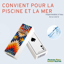 Air Deck - Lightweight and Compact Playing Cards for Travel - 54 Cards, Card Game Holiday, Card Deck (Electric)