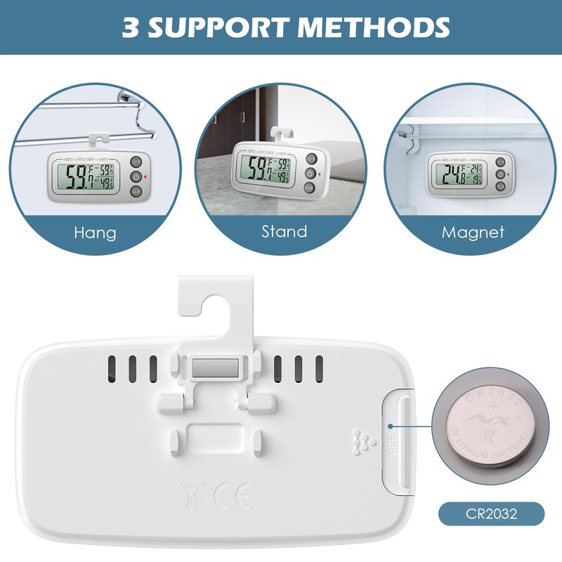 Thermometer Hygrometer Ankilo Digital Fridge Thermometer Freezer Thermometer Wireless Indoor