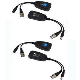 NVRTTRR HD-CVI/TVI/AHD Video Balun with Power Connector, RJ45 CAT5 Data Transmitter, BNC Twisted (2 Pair)