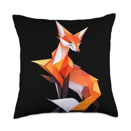 Origami Master Folding Paper Craft Origami Fox Japanese Art Paper Folding Artist Throw Pillow, 18x18, Multicolor