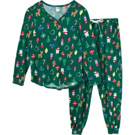 Gerber Unisex Baby Women's 2-Piece Holiday Family Matching Pajamas, Ornaments