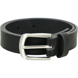 vangelo Kid Classic Dress Belts with Silver Buckle Black Soft 20 Inch Fit for Waist from 18 to 23 Inch