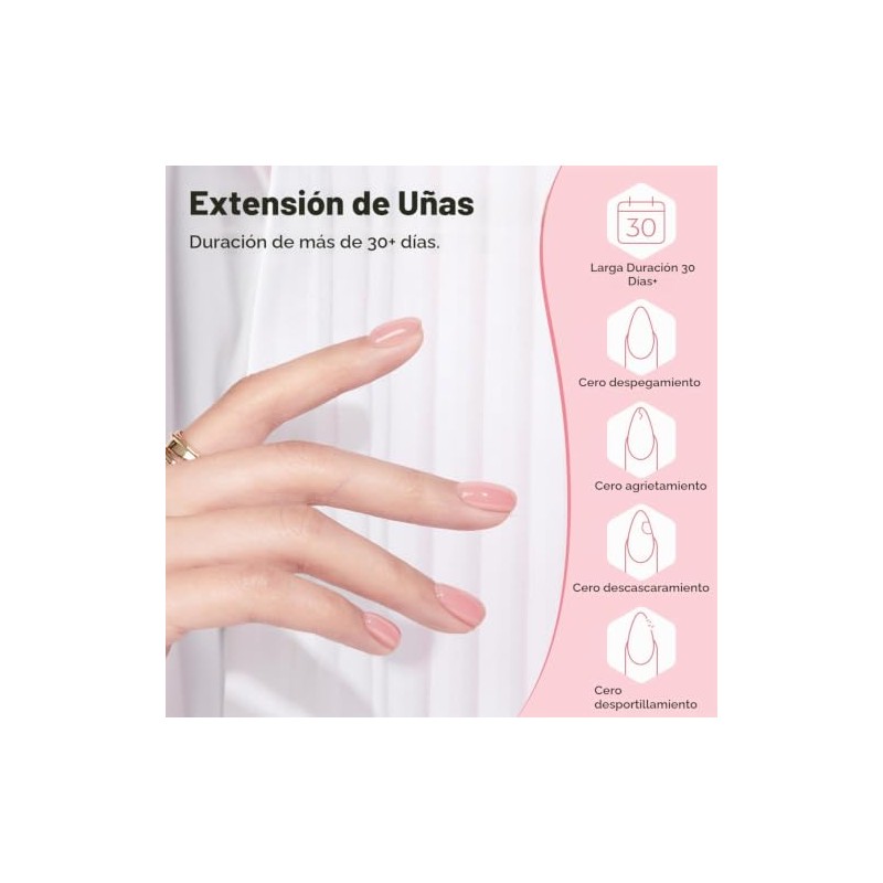 Gel constructor de uñas, 2 piezas de gel constructor transparente