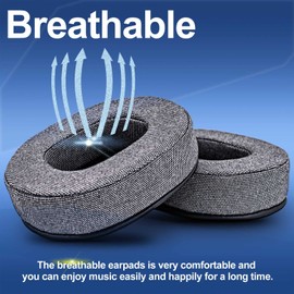 Ear Pads for ATH M50X,M40X,G PRO X,WS1100is,ATH-MSR7,MDR-7506/V6,V2 X,Ear Force XO Seven Pro,Stealth 300/400/500/600 GEN 2/700 GEN 1,HD280Pro,X12/X32/X42-Gray Fabric