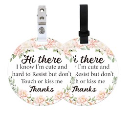 PLIGREAT 2 Pack Please Don't Touch or Kiss Baby Sign Hang Tags Baby Shower Gifts Stop Touching Baby Sign for Newborn Baby Girls Boys Preemies Stroller Baby Carrier Car Seat No Touching Baby Signage