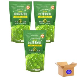 Tapioca Pearls, Green Tea Flavor 8.8 oz pack of 3