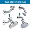 RTTWYYUU Metal Shower Head Elbow Adapter, 360 ° Adjustable Swivel
