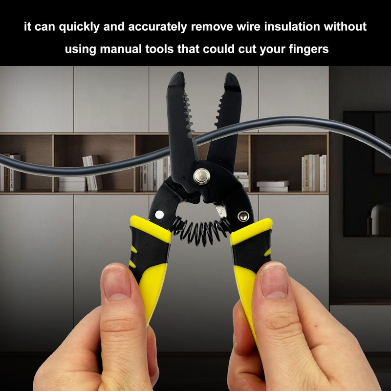 ASIRYVA 10-22 AWG Multi Gauge 7" Precise Wire Strippers, Cable