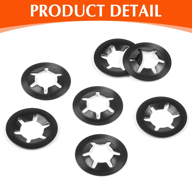 Jeboler Pack of 100 M4 Locking Washers, Clamping Discs Starlock