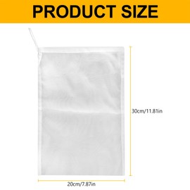 Lotsdonxia 3PCS Gauze Ultrafine Filter Bag 200mesh Ultra Dense Juice Wine Dregs Separation Bag Suitable for Home Kitchen Fine Filtration