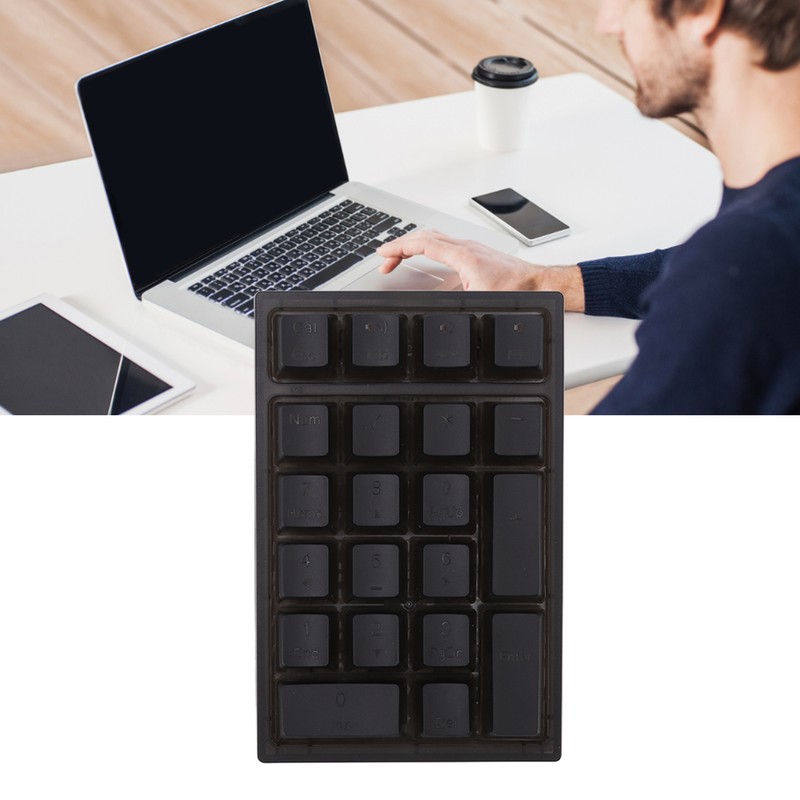 21 Key Numeric Keypad RGB Backlit Ergonomic Small Mechanical Numpad