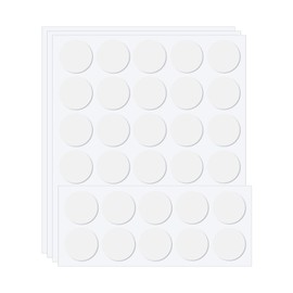 PATIKIL 1" Double Sided Adhesive Dots, 100 Pack Clear Sticky Tack Round Mounting Putty Removable Adhesive Poster Tacky Putty for Wall Hanging