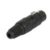 Monoprice 3-Pin Female DMX Connector - Black, Anodized Aluminum With