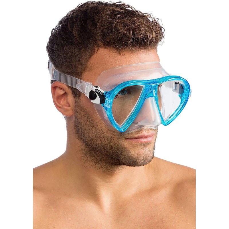 Cressi Ocean Mask - Unisex Diving Snorkeling Mask with Tempered