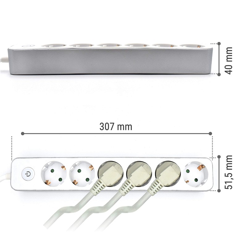Welly Enjoy IT WY13166 Schuko 16A Power Strip with 6