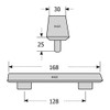 M4TEC Chrome Bar Pull Handle for Kitchen Cabinets, Cupboards, and