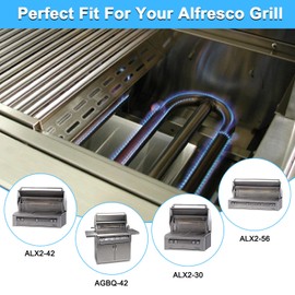 Grill Parts for Alfresco ALX2 LX2 ALX2-42 AGBQ-42 ALX2-30 ALX2-56 AGBQ-42C, 3-Pack 18.125 Grill Burners for Alfresco 30 & 42 & 56 inch Grills, for Alfresco Grill Replacement Parts