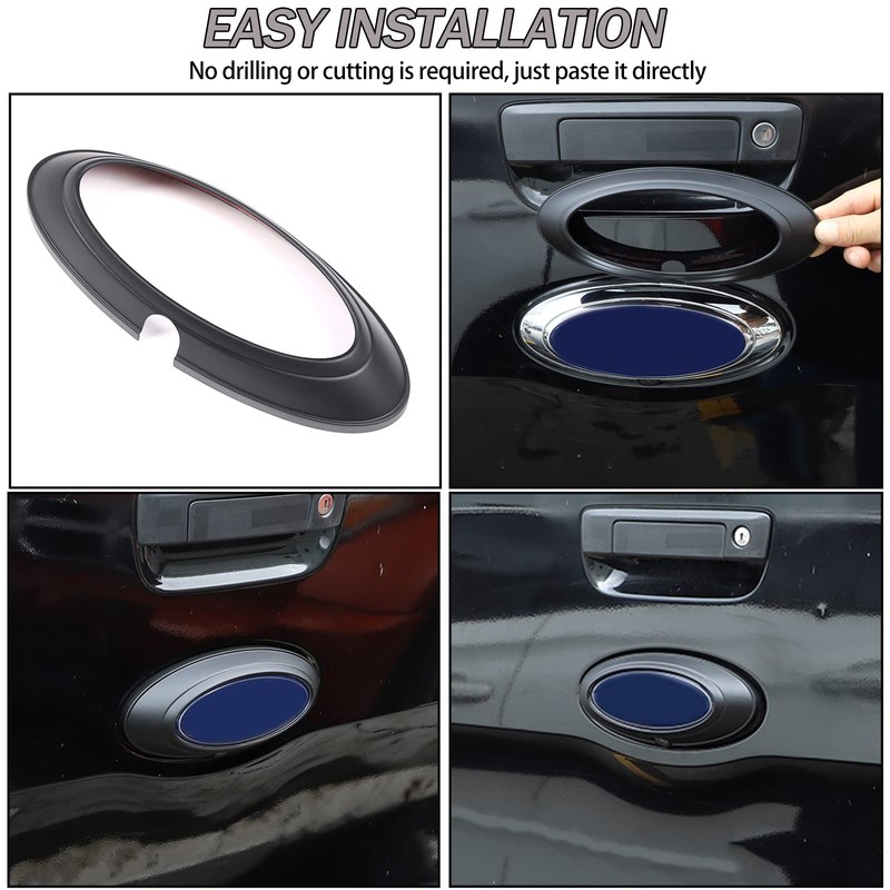Car Tailgate Trim Cap Ring Trim Compatible with Ford Ranger