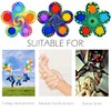 Stress Relief Hand Spinner Push Pop Bubble Fidget Toy (Rainbow)