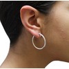 Aretes Arracadas de plata ley 925 redondas Agalea (3.0 cm)