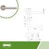 Amig - Set mit Rosettentürgriffen | 136 x Ø19 mm