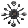 Timelike Kitchen Cutlery Wall Clock with Forks and Spoons for