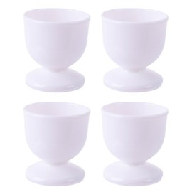 4-Piece Egg Cup Set – Elegant Egg Cup Holders for Soft Boiled Eggs, Perfect Breakfast Table Decor (White)