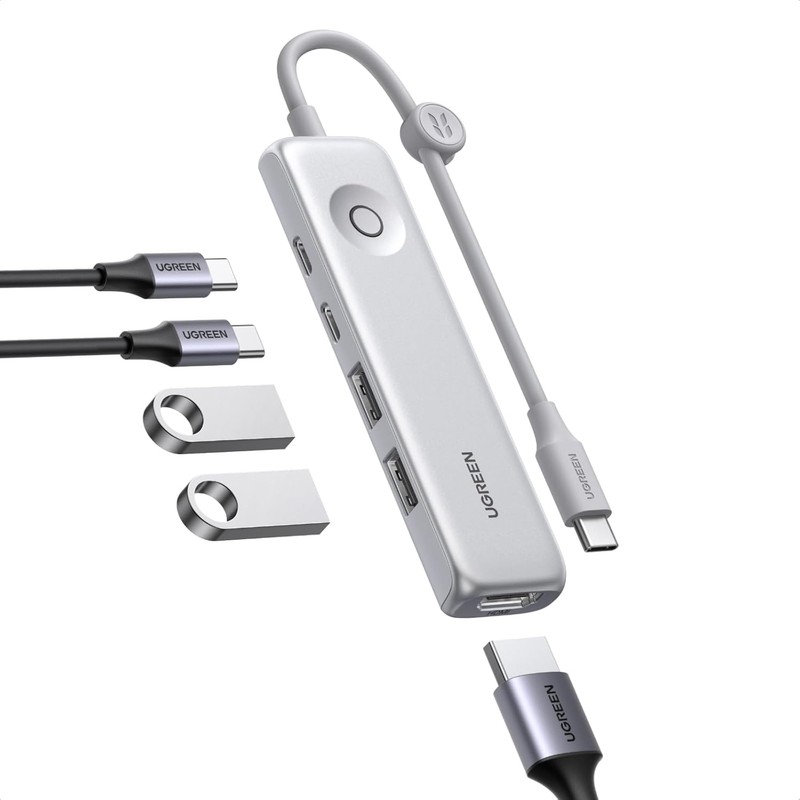 UGREEN Revodok USB C Hub,5 en 1 Adaptador de Aluminio