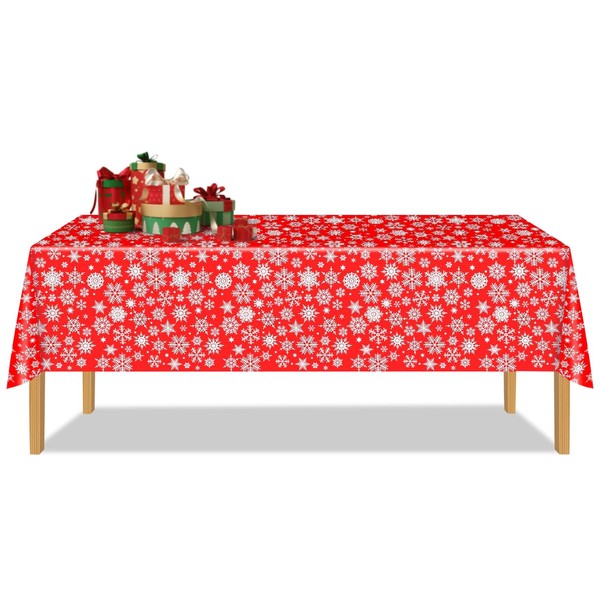 iwiio Christmas Tablecloth, 54 x 108 Christmas Table Cloth Rectangular