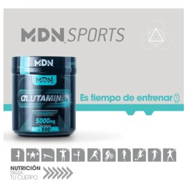 Glutamina Mdn - 500 Gramos 100 Porciones Sabor Sin Sabor