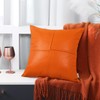 BRAWARM Faux Leather Throw Pillow Covers 18 X 18 Inches,