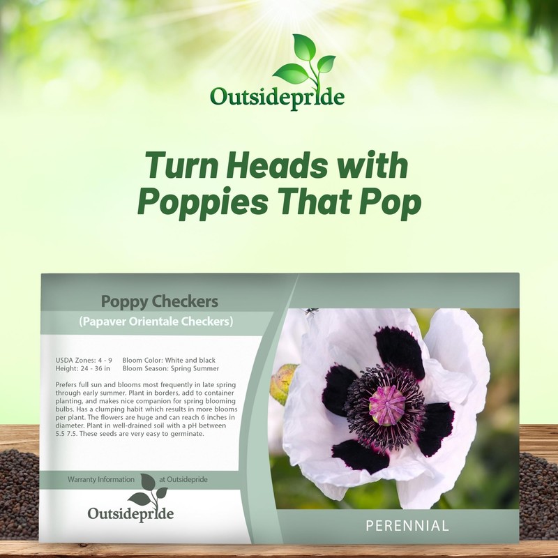 Outsidepride Papaver Orientale Poppy Seeds for Planting - 100 Pcs.