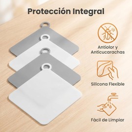 4pcs Tapa Coladeras para Regadera Silicona,Tapón de Silicona para Drenaje de Suelo,Tapas para coladeras de baño olores,Sello de Cocina,Anticucarachas para Bañera Cocina Balcón Lavadero y Fregaderos