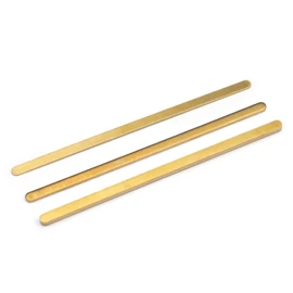 MAXCHEER 3pcs Saddle/Nut Height adjusting Shim Brass Durable Heightening Gasket 72x2.8mm Three Thicknesses of 0.5/1.0/2.0mm Luthier Tool