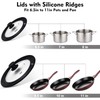 Ydeapi Universal Lids for Pots, Pans & Skillets - Fits