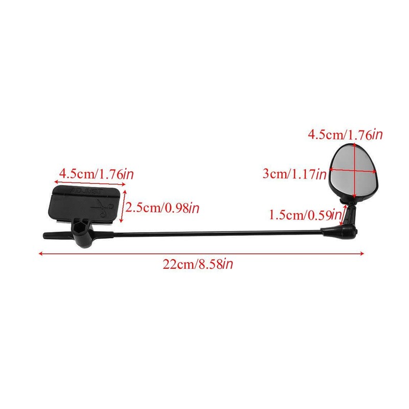 1 Pair Bicycle Helmet Rearview Mirror 360° Adjustable Bike Cycling