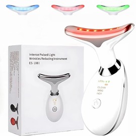 Lux Cove 7-in-1 LED Facial Sculptor| Cosmetic Glow Touch Facial Sculptor,[3Colors&3Modes] Anti-Wrinkle Device 45°CSkinTightening Neck Lifting EMS Massage Firming Device for WomenSkincare.
