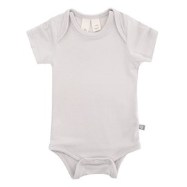 KYTE BABY Short Sleeve Unisex Baby Bodysuits, Rayon Made From Bamboo Material (6-12 Months, Oat)