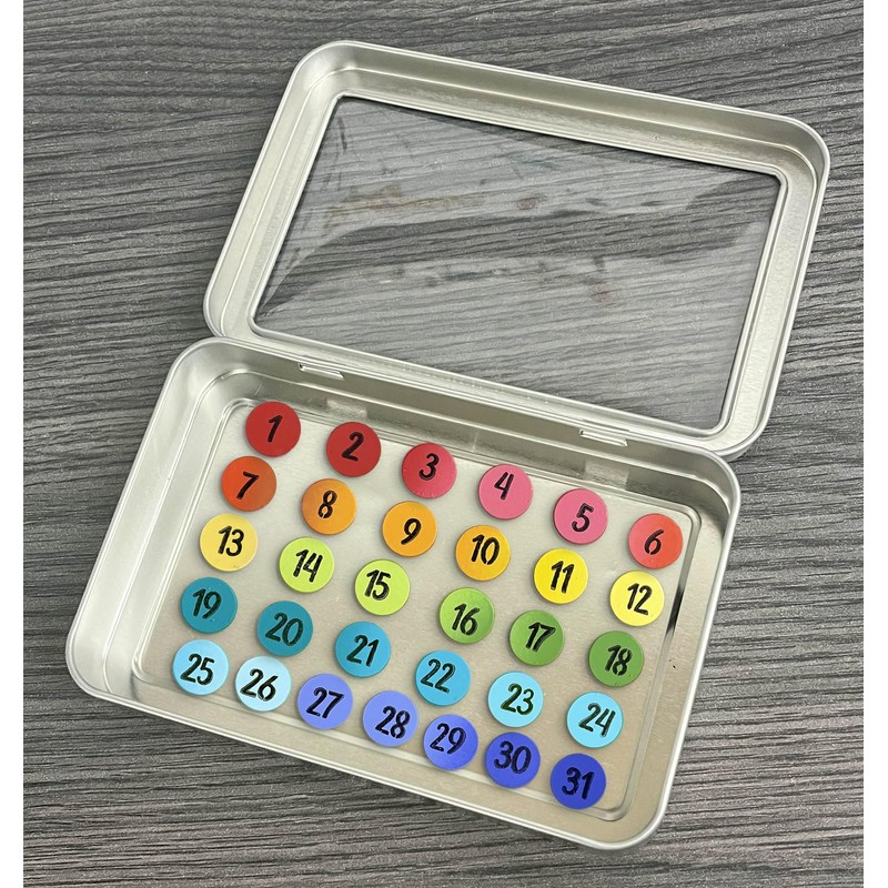 Roeda Brighten Your Life 14568m Rainbow Calendar Number Marker Magnets