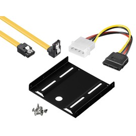'Installation Kit Installation Frame for 2.5 "HDD/SSD to 3.5 Adapter Mounting Frame Fitting Rails with 50 cm Angled SATA Cable