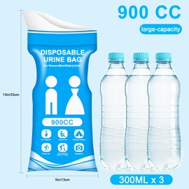 SZWLJ 6-Pack 900CC Blue Disposable Urine Bags for Camping Essentials | Portable Travel Potty with Leak-proof and Odor Control Features