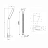 ENKI, EH008, Modern Square Shower Head and Hose Kit with