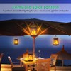 TomCare Solar Lights Outdoor Flickering Flame Solar Lantern Outdoor Hanging