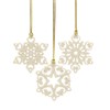 Lenox Ornament, Mini Snowflake 3-Piece Tree Ornament Set, Set Of