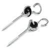 2 Swing Hooks 17 cm with Wood Thread Ceiling Fixings