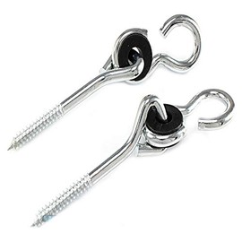 2 Swing Hooks 17 cm with Wood Thread Ceiling Fixings