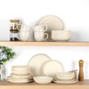AmorArc Ceramic Dinnerware Sets,Handmade Reactive Glaze Stoneware Plates and Bowls